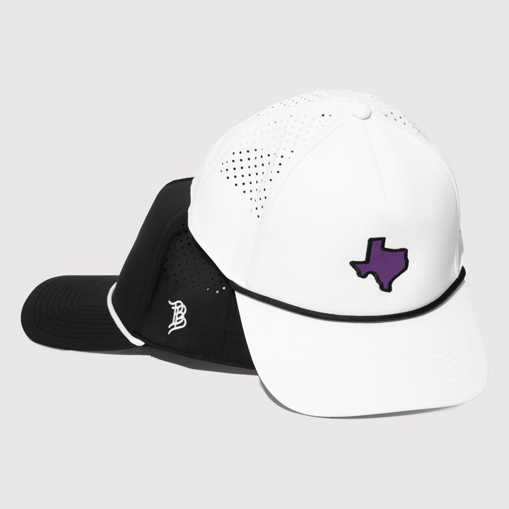 Purple &amp; White Performance Rope Hat