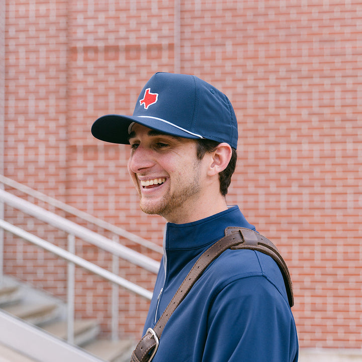 Navy &amp; Red Texas Rope Hat