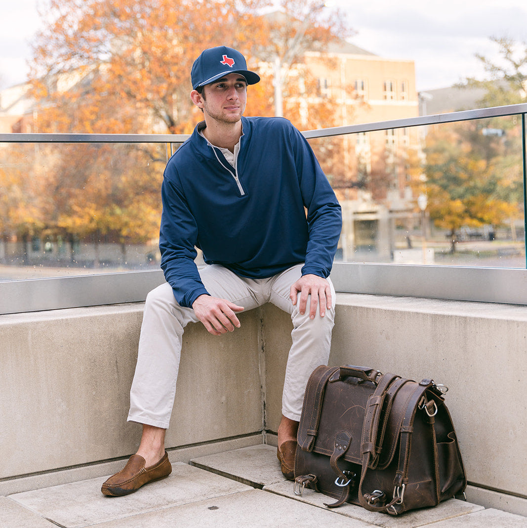 Navy &amp; Red Texas Rope Hat