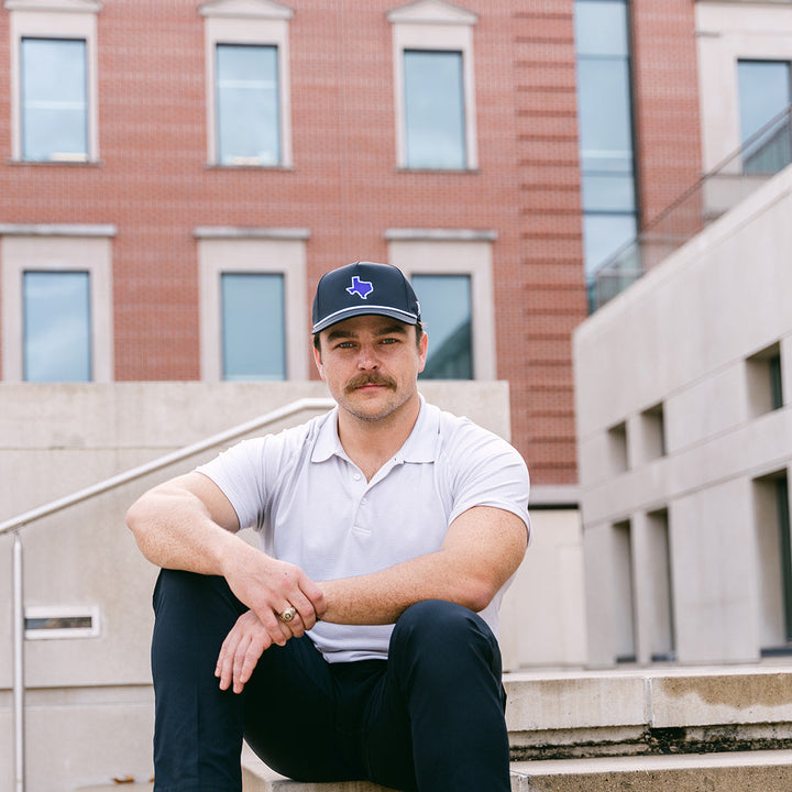 Purple &amp; White Performance Rope Hat