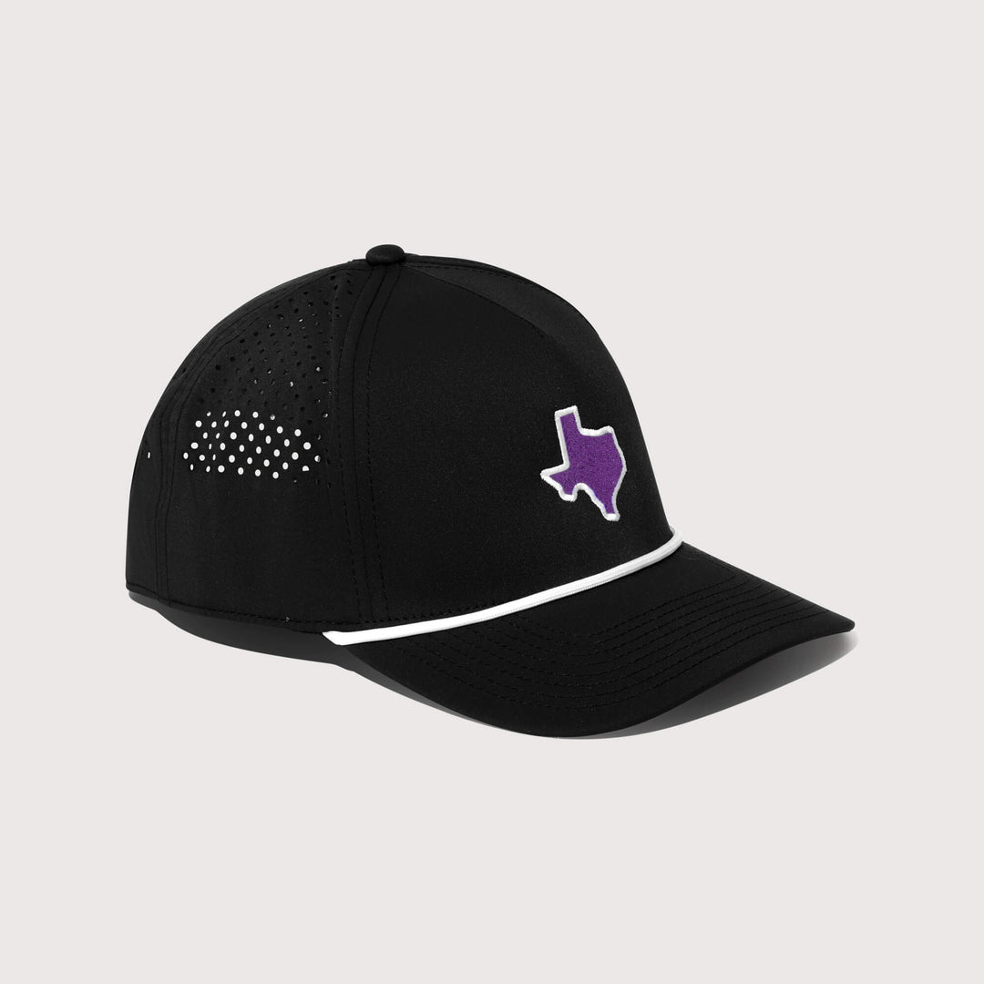 Purple & Black Performance Rope Hat