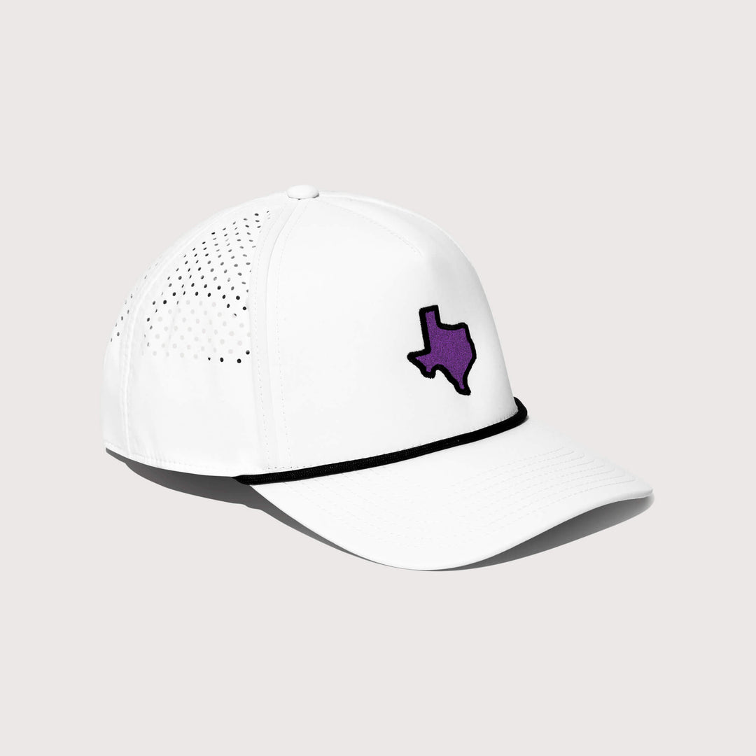 Purple & White Performance Rope Hat
