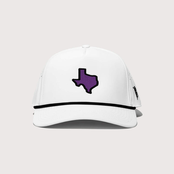 Purple & White Performance Rope Hat
