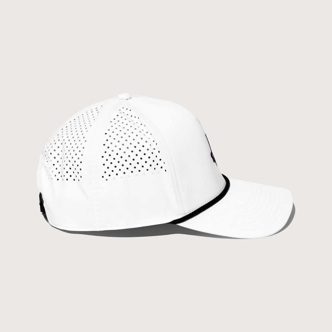 Purple & White Performance Rope Hat