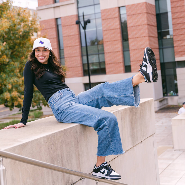 Purple & White Texas Rope Hat