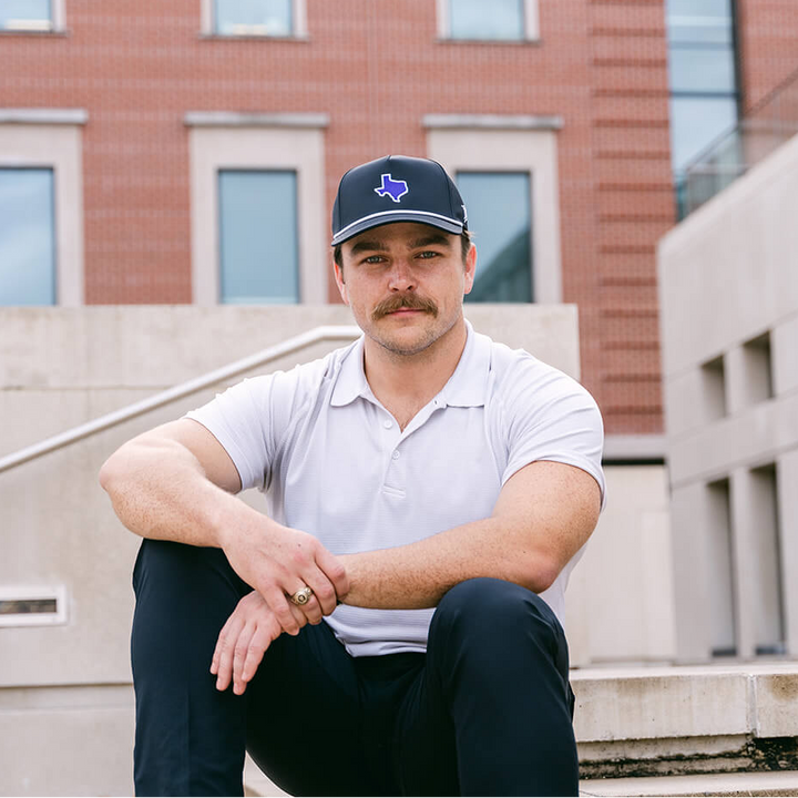 Purple & Black Performance Rope Hat