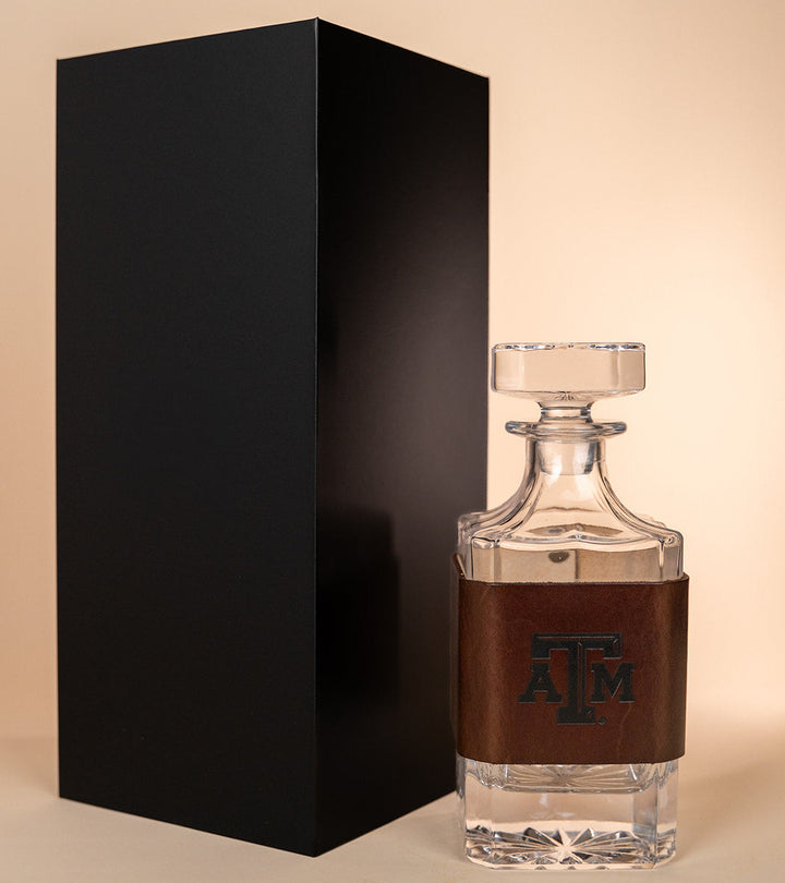 Executive Leather Decanter - Texas A&amp;M