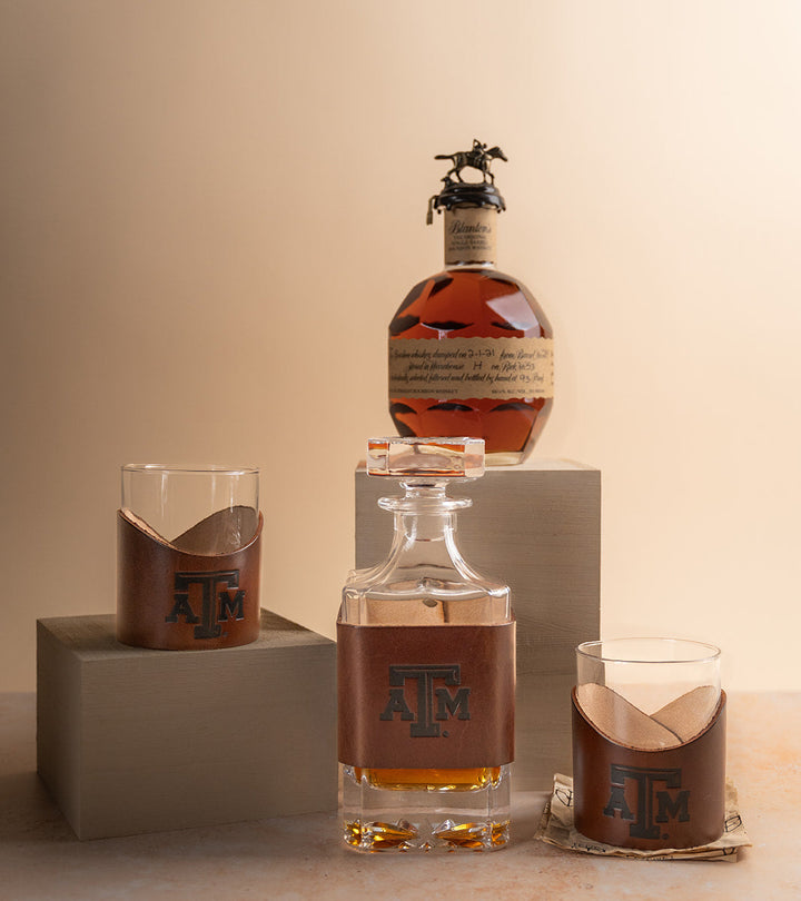 Executive Leather Decanter - Texas A&amp;M