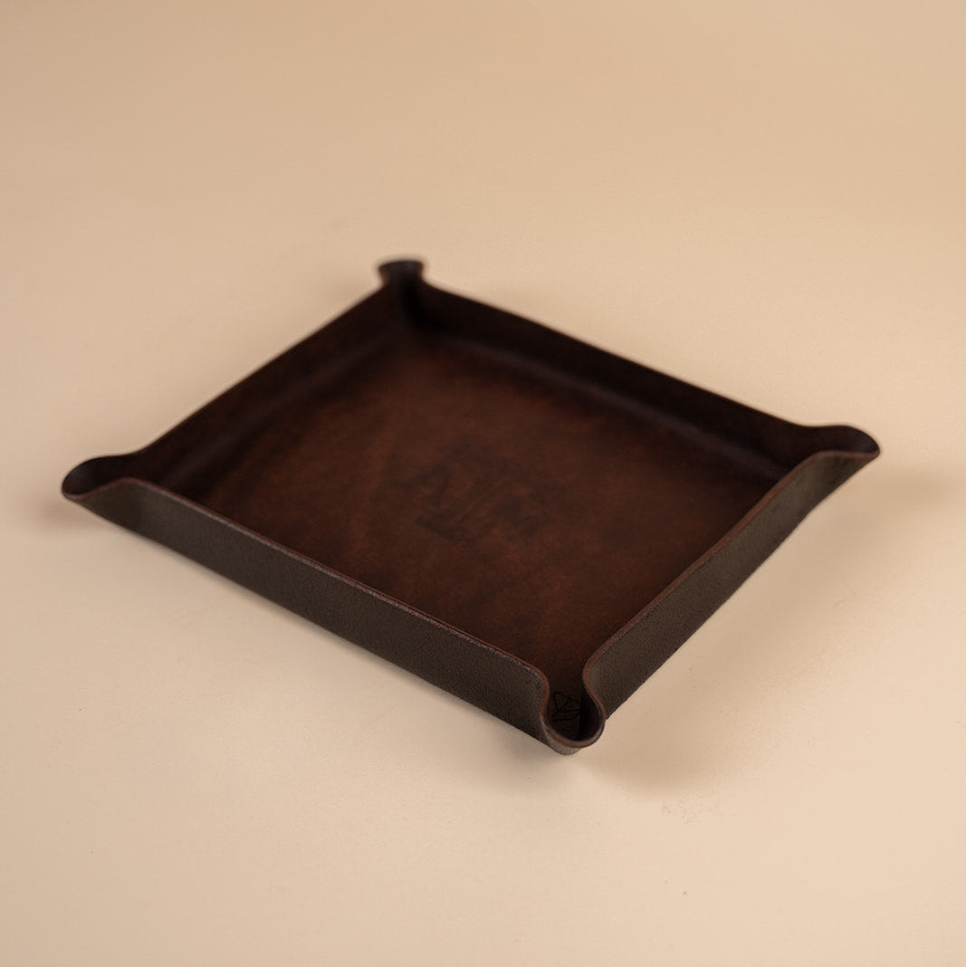 Texas A&amp;M Leather Valet Tray - Brown