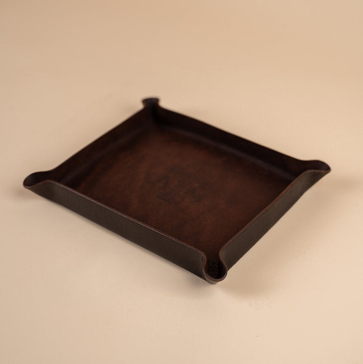 Texas A&amp;M Leather Valet Tray - Brown