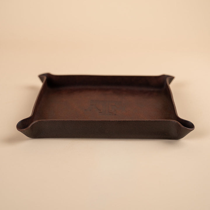 Texas A&amp;M Leather Valet Tray - Brown