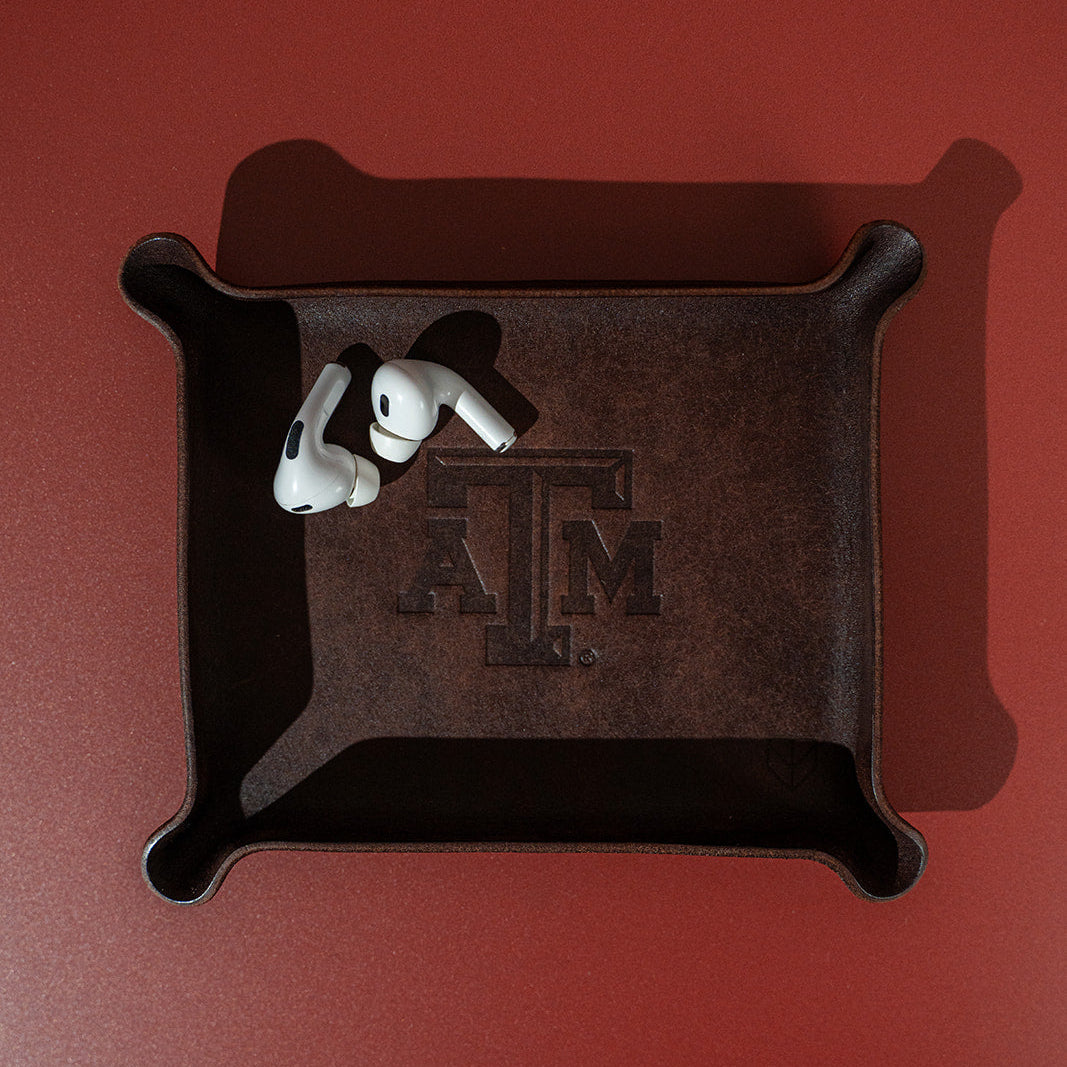 Texas A&amp;M Small Valet Tray - Brown