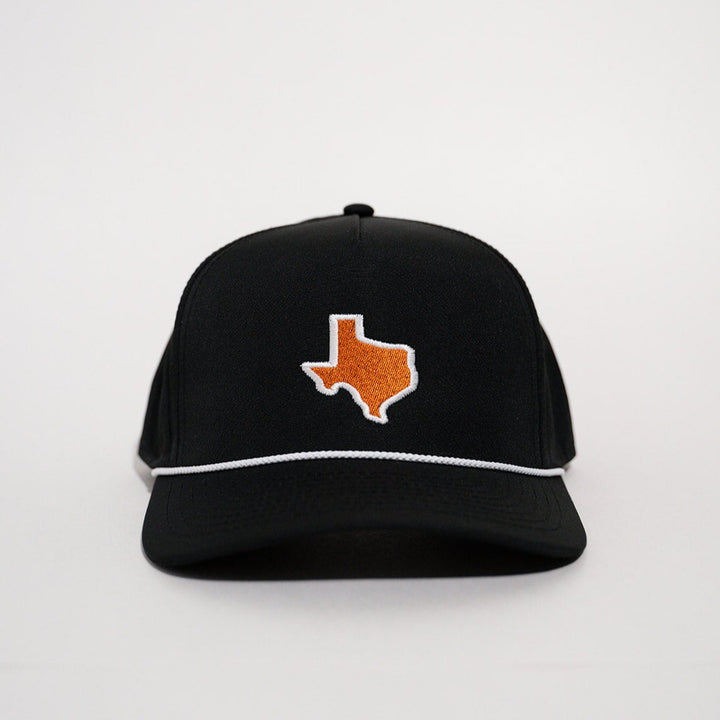 Burnt Orange & Black Texas Rope Hat
