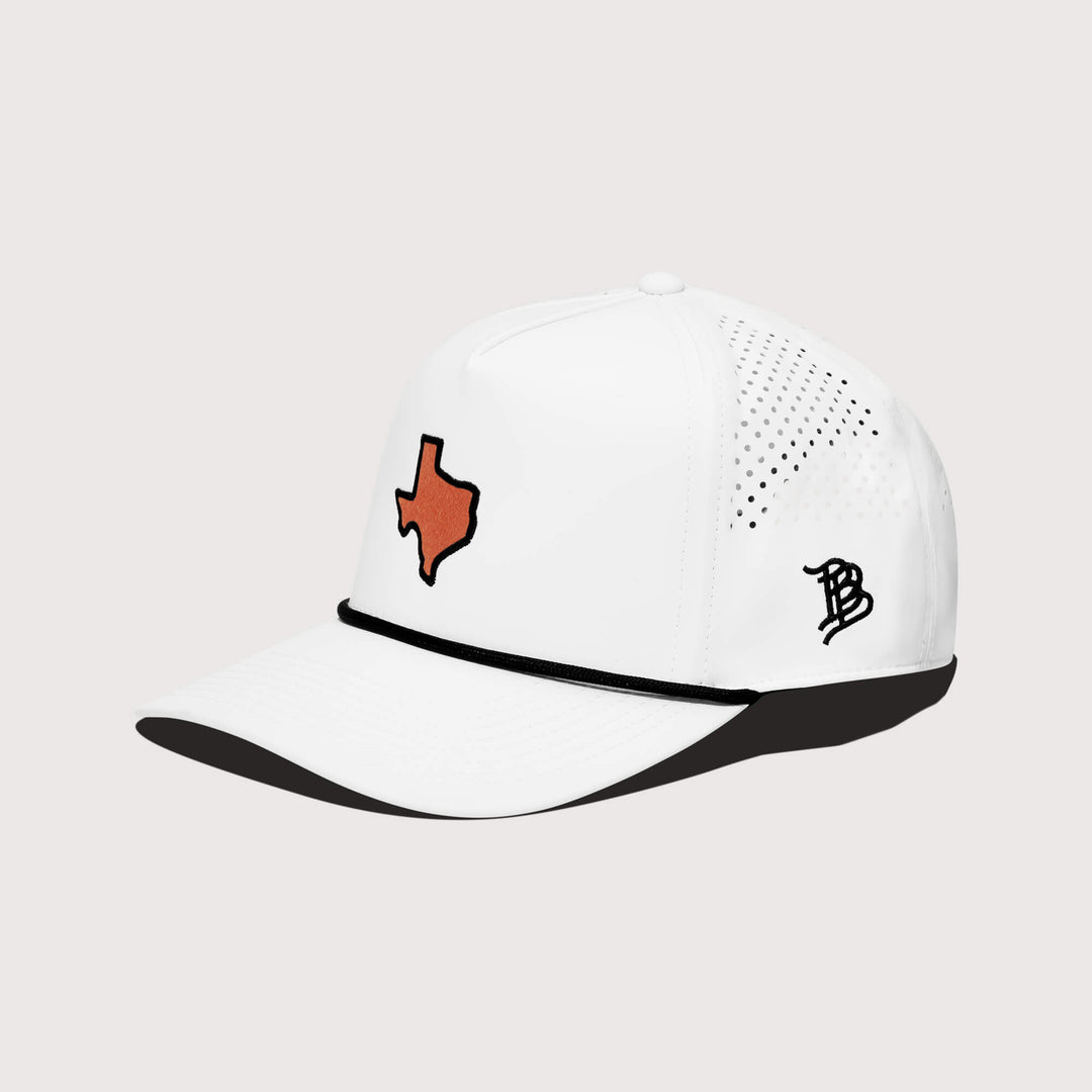 Burnt Orange &amp; White Performance Rope Hat