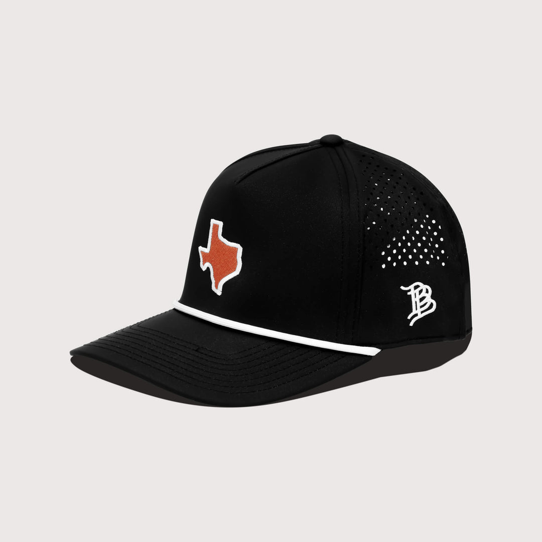 Burnt Orange & Black Performance Rope Hat